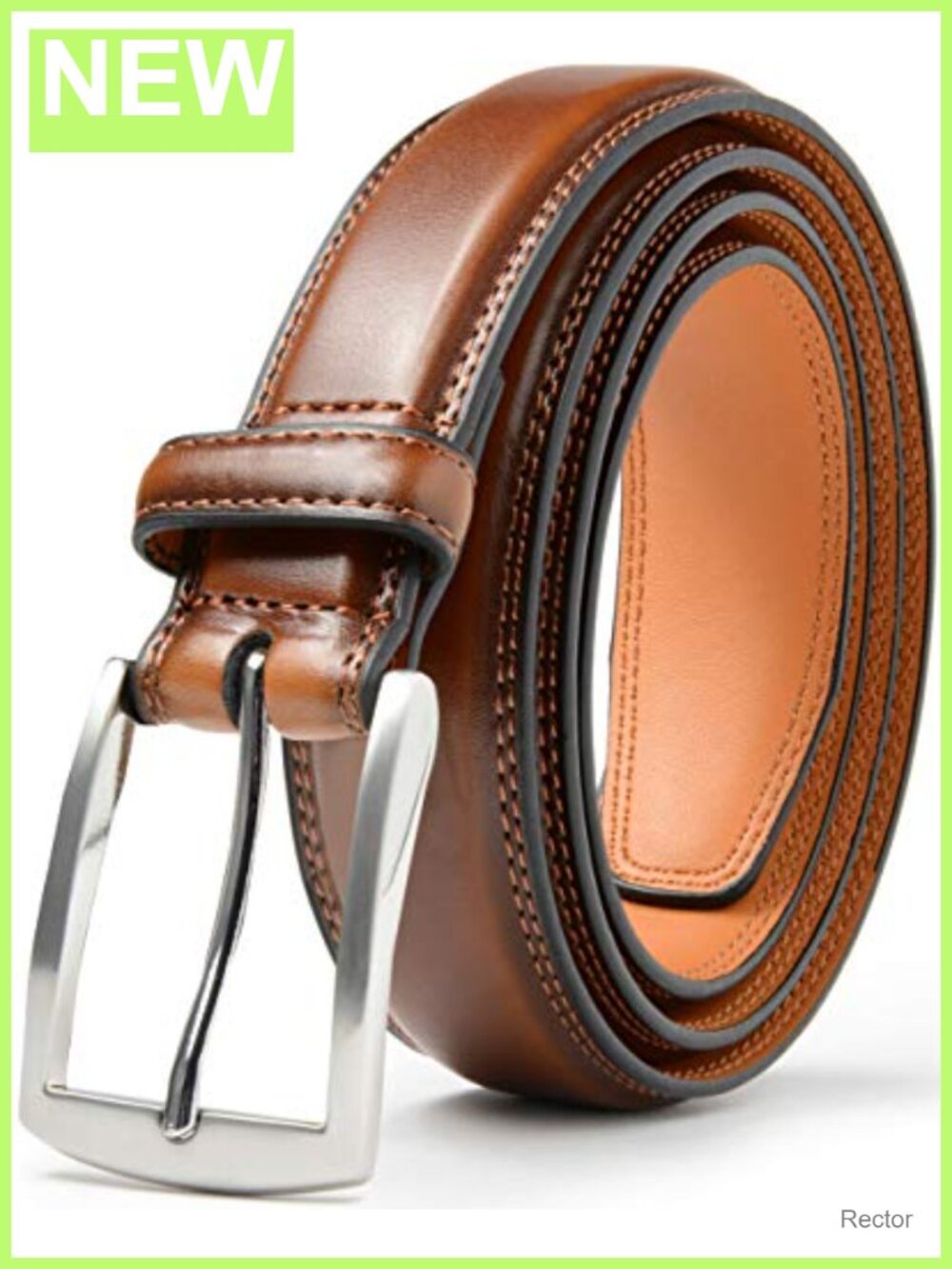 Men's 100% Italian Cow Leather Dress Belt - Handmade Single Prong Buckle